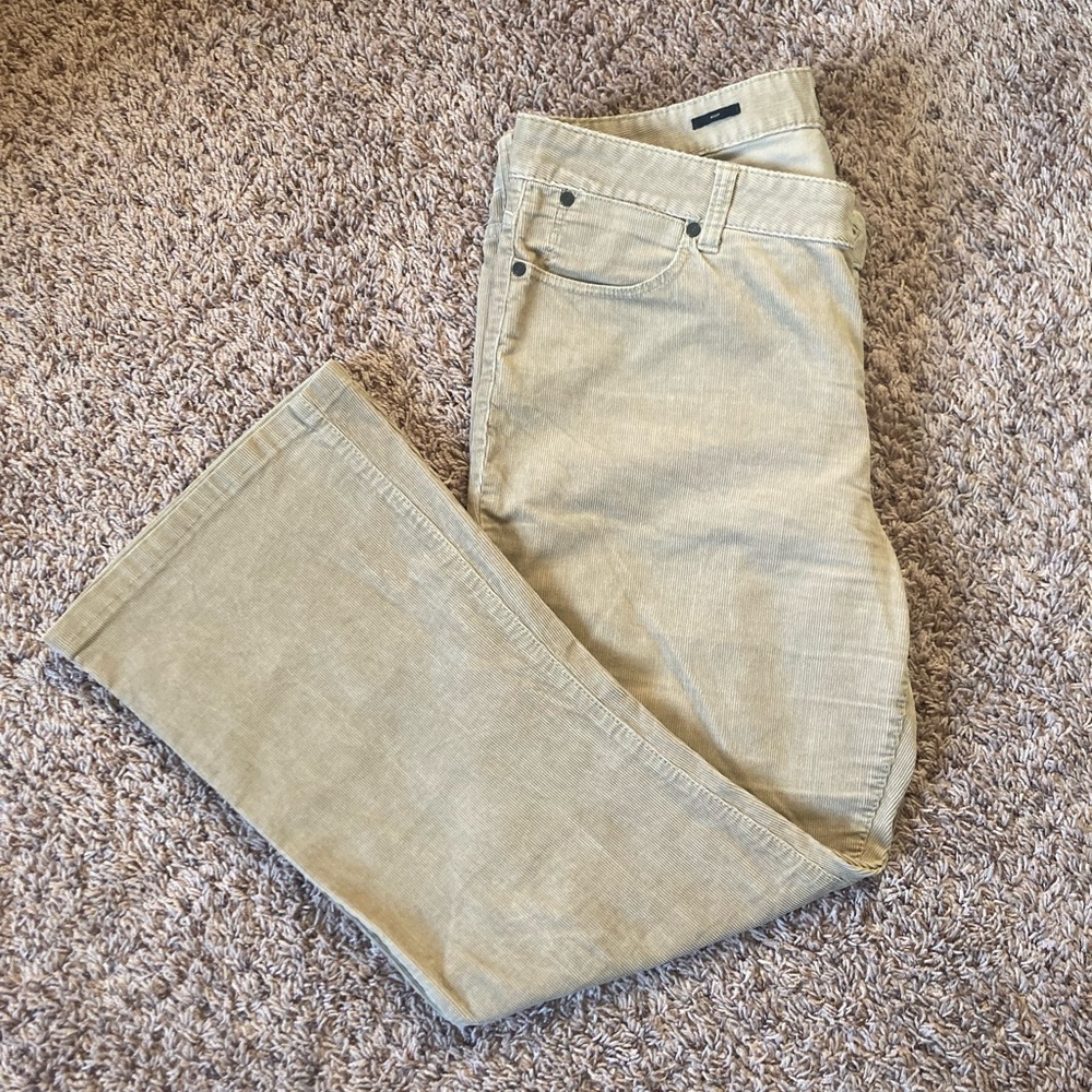 Talbots Stretch Corduroy Barely Boot Pant Beige Size 14